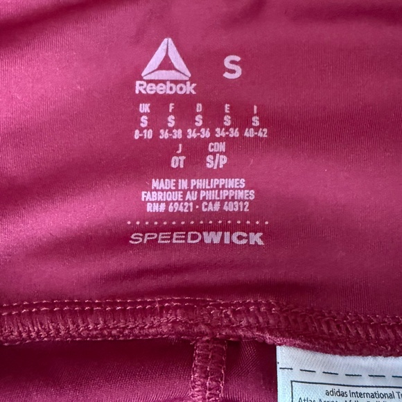 NWOT - Reebok Maroon Leggings S - Picture 8 of 9